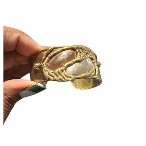 Two tone cuff bracelet